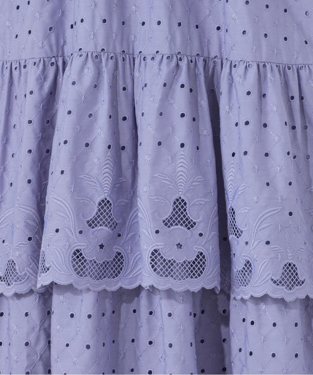 GRACE CONTINENTAL カットワークembドレス ブルー