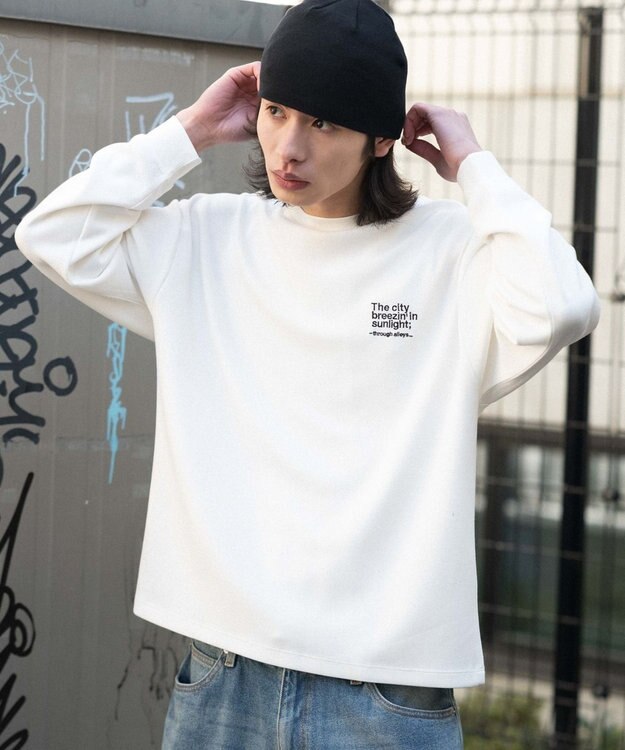 WEGO 【ユニセックス着用ITEM/MLサイズ展開】ガールプリントT（LS） ホワイト