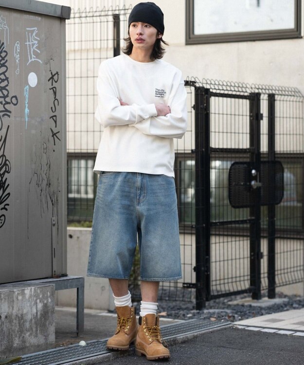 WEGO 【ユニセックス着用ITEM/MLサイズ展開】ガールプリントT（LS） ホワイト