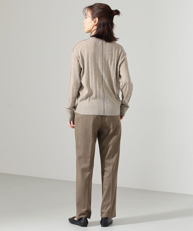 SHARE PARK LADIES 【洗える】TRストレートパンツ ブラウンチェック