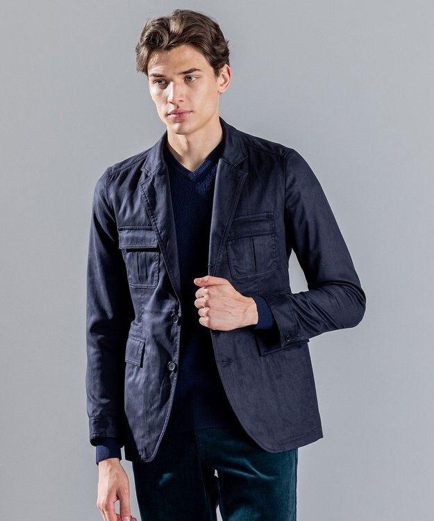 JOSEPH HOMME コマスウェード フィールドジャケット ネイビー系