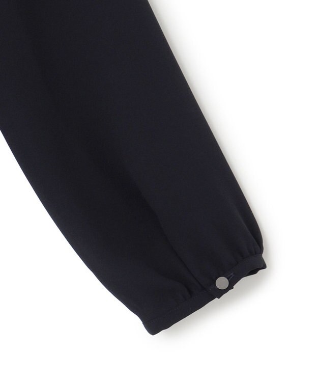 23区 L 【洗える】ジョーゼットフリル  カットソー ネイビー系