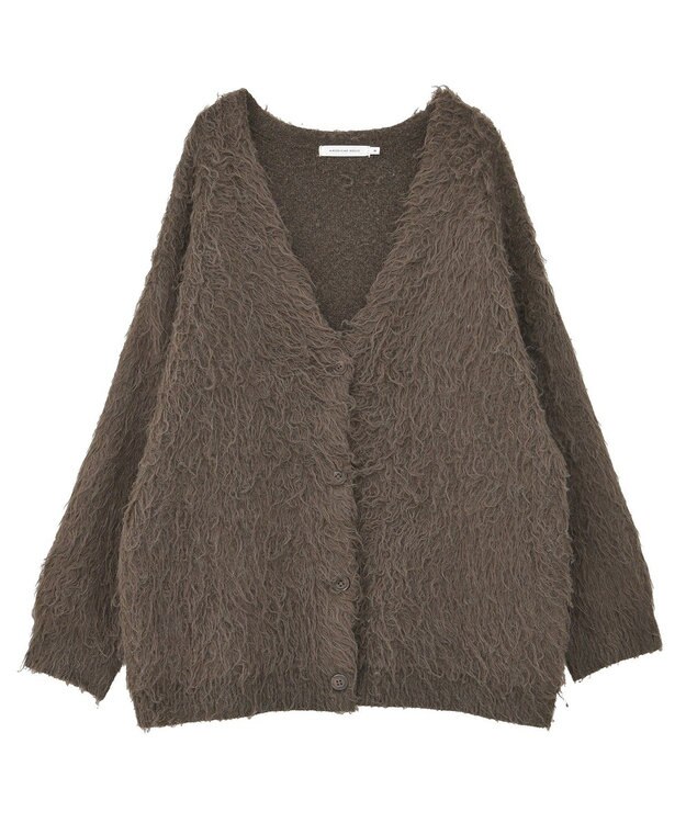 AMERICAN HOLIC カールシャギーカーディガン Brown