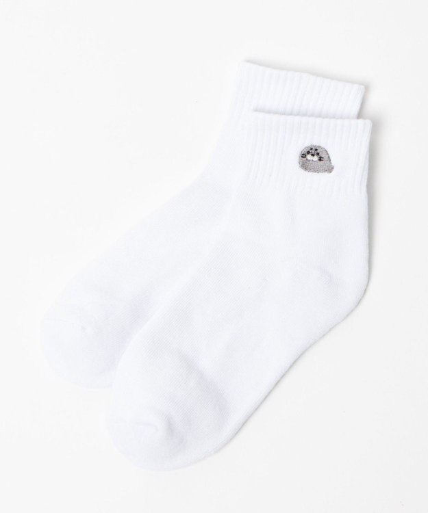 WEGO アニマル刺繍ワンポイントソックス 柄5