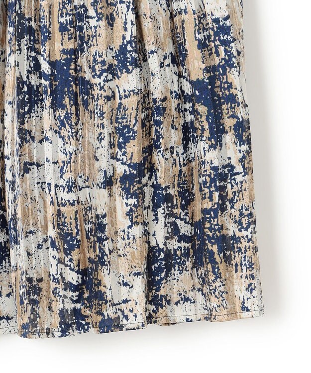 J.PRESS YORK STREET 【WOMEN】ペイントプリントスカート ネイビー系5