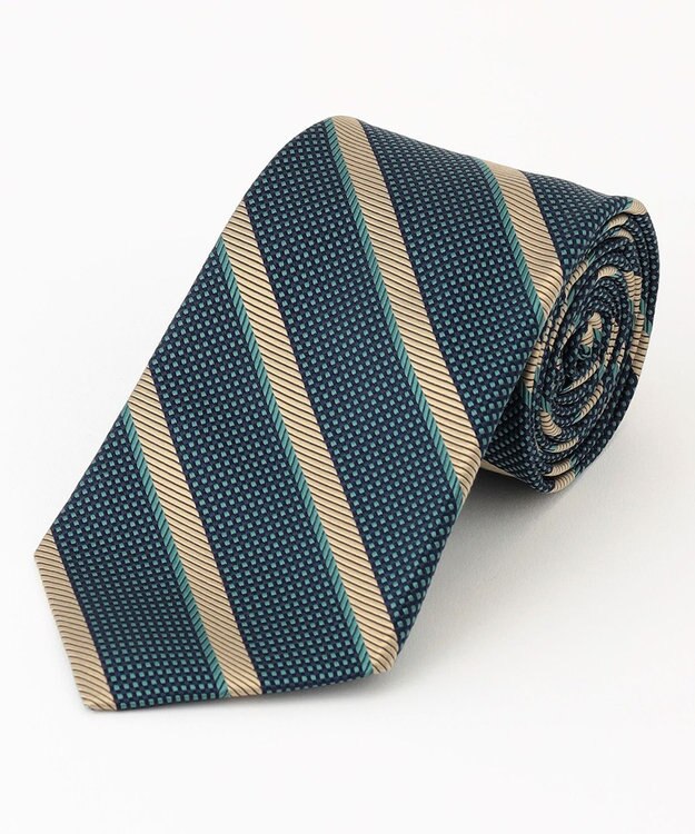 J.PRESS MEN 【STRUCTURE MIX COLLECTION】ストラクチャーミックス ネクタイ ピーコックグリーン系2