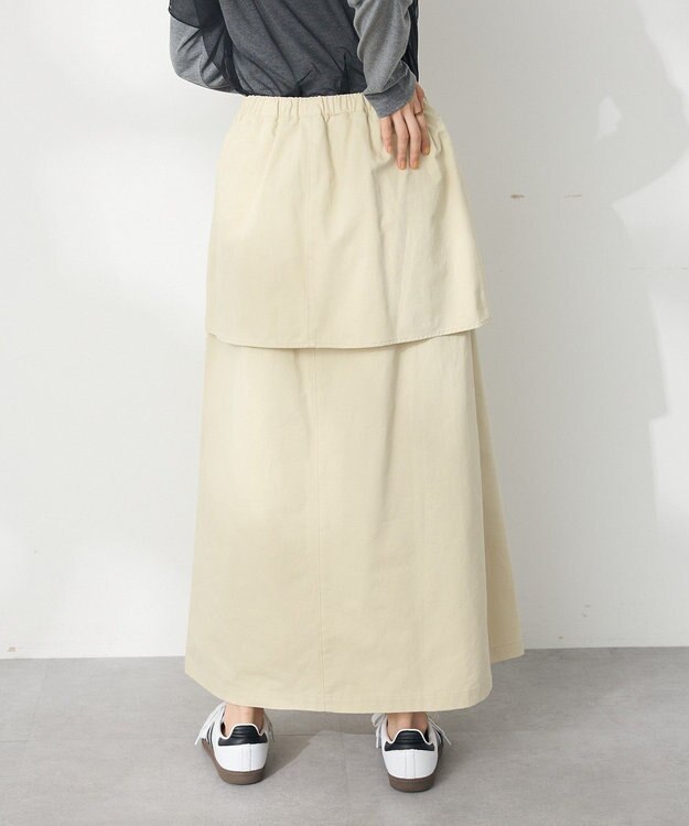 CRAFT STANDARD BOUTIQUE オーバーラップスカート Beige