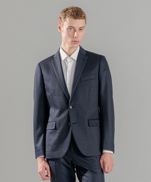 JOSEPH HOMME 新素材【抜群のストレッチ性/セットアップ対応可】スプリングウールジャージー ジャケット ネイビー系