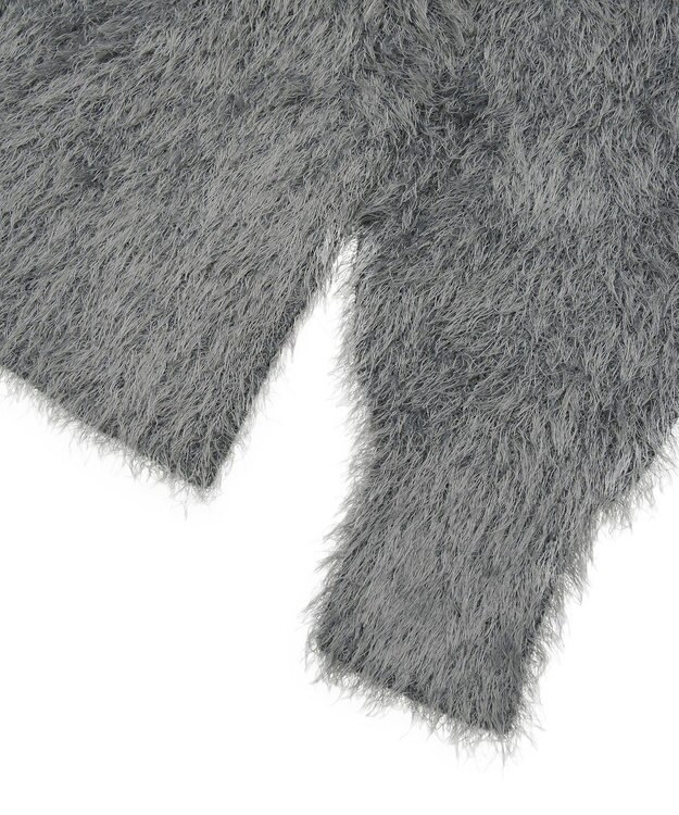 Green Parks シャギーＶネックカーディガン Gray