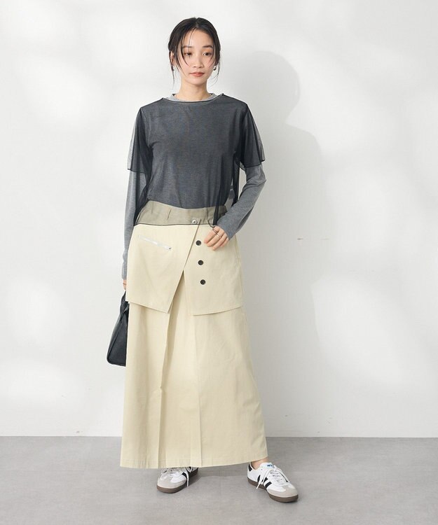 CRAFT STANDARD BOUTIQUE オーバーラップスカート Beige