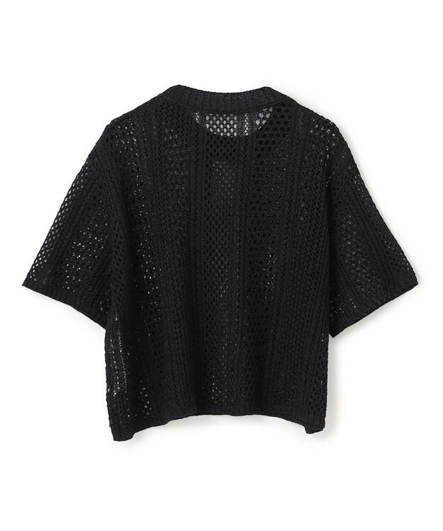 BEIGE， ATACAM / パターンメッシュ ハーフニット Black