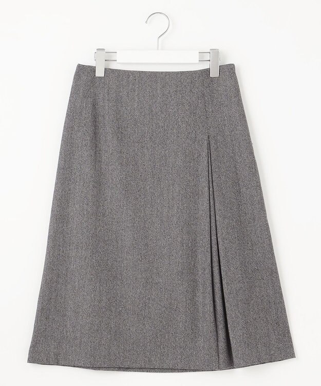 J.PRESS LADIES S 【セットアップ対応】ウールストレッチツイード スカート グレー系