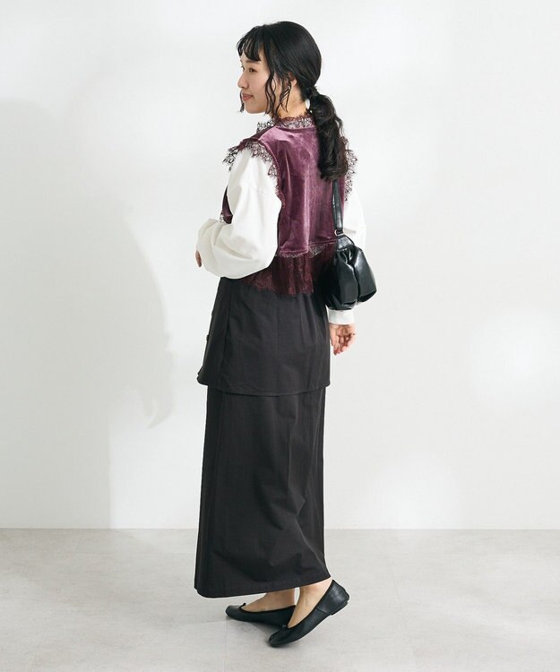 CRAFT STANDARD BOUTIQUE オーバーラップスカート Charcoal Gray