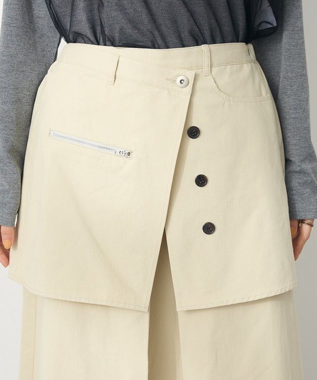 CRAFT STANDARD BOUTIQUE オーバーラップスカート Beige