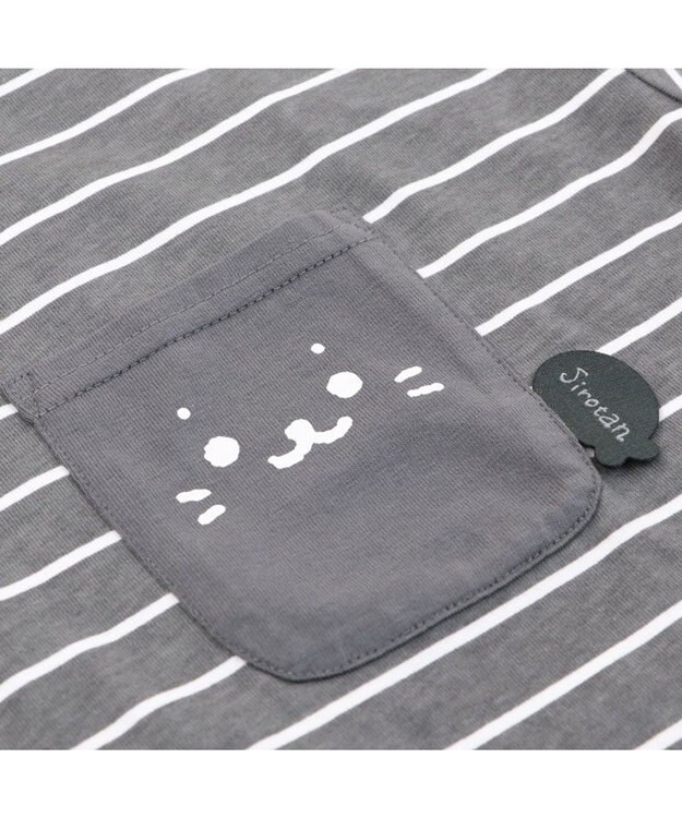 Mother garden しろたん ボーダー柄Ｔシャツ 半袖 《黒色》 キッズサイズ 100 120 140cm 黒