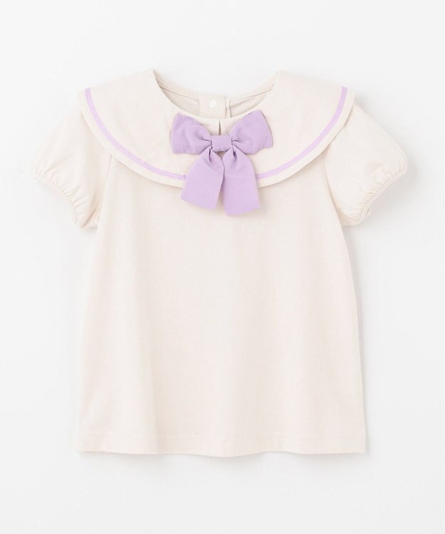 ANY KIDS 接触冷感セーラーカラーTシャツ オフホワイト