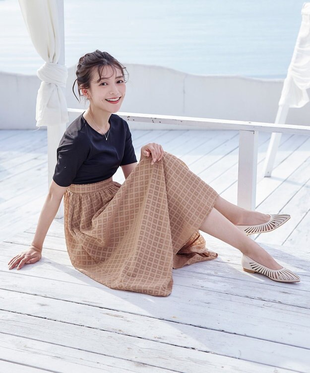 Tiaclasse 【小倉優子さん着用・フラット&ヒール2TYPE】ケージデザインシアーパンプス フラット：アイボリー