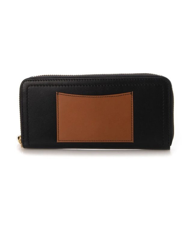 UNBILLION perche ジェムストーンチャームラウンド長財布 ブラック