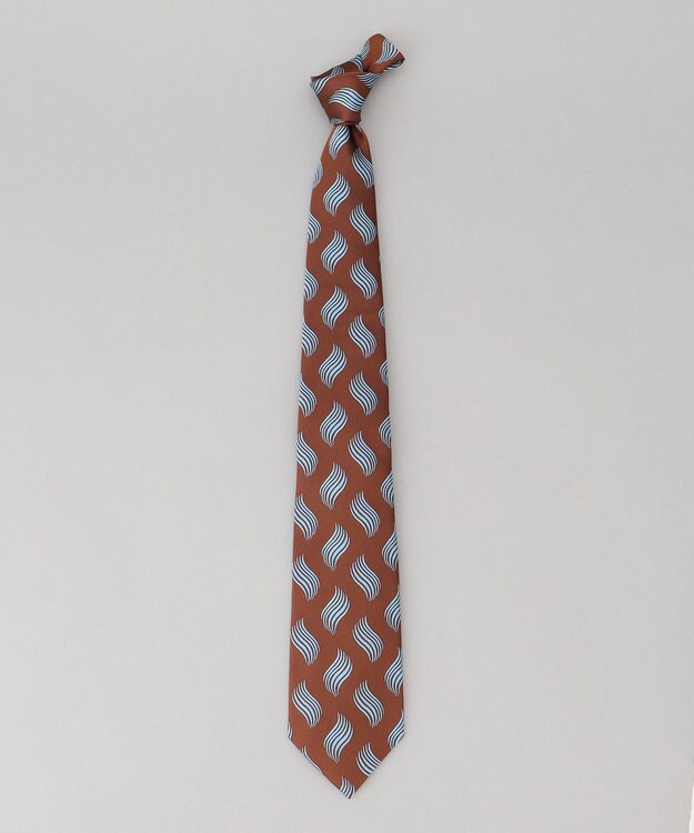 GOTAIRIKU 【日本製】ネクタイ_ウェーブ柄 ブラウン系8