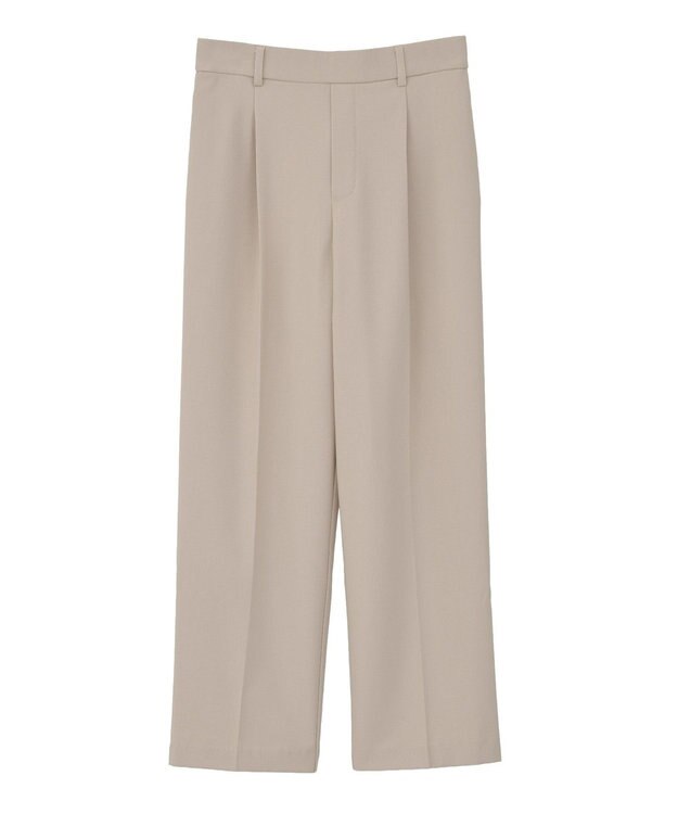 Green Parks あったか裏起毛きれいシルエットパンツ Light Beige