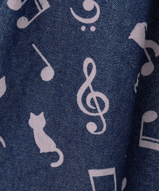 ANY KIDS 音符総柄キュロット デニム