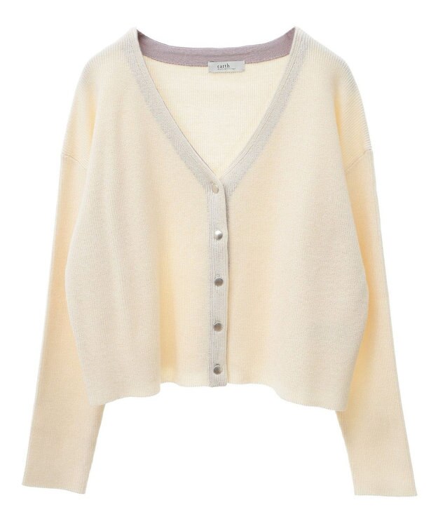 earth music&ecology コンパクトカーディガン Ivory