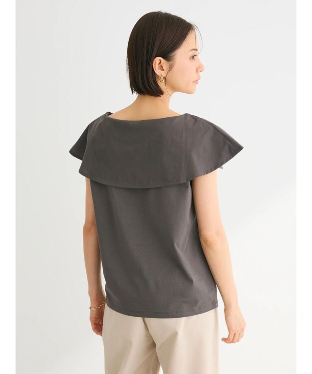 Green Parks オフショル風カットプルオーバー Gray