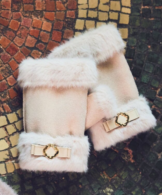 TOCCA ECO MOUTON HANDWARMER 手袋 ベージュ系