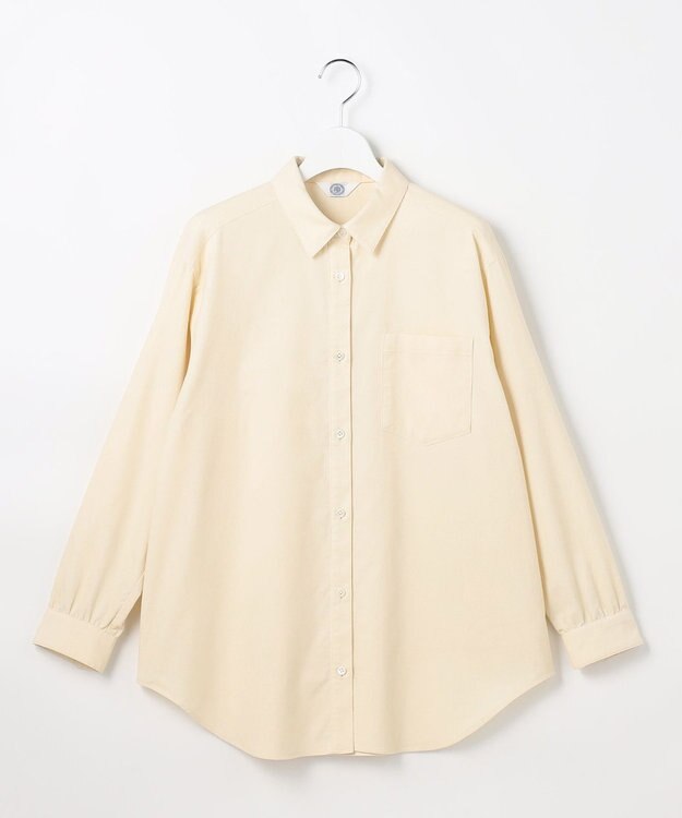 J.PRESS LADIES スプリングシャツコール コーデュロイ シャツ アイボリー系