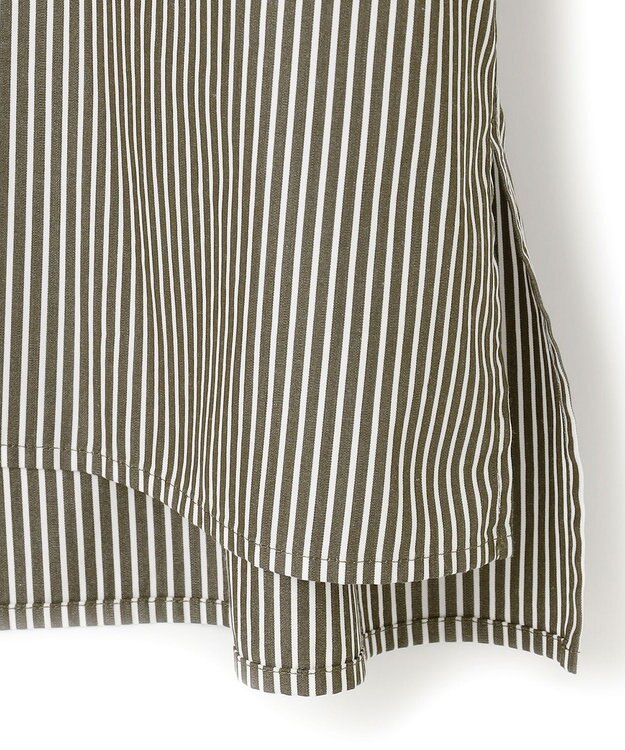 23区 S CANCLINI ブザム デザイン ブラウス カーキストライプ