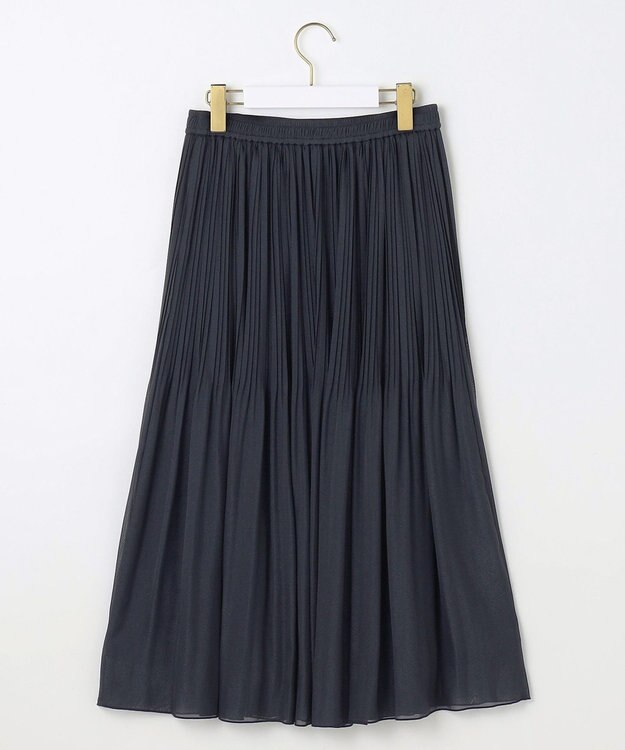 ANY SIS S 【洗える】シャイニープリーツ スカート ネイビー