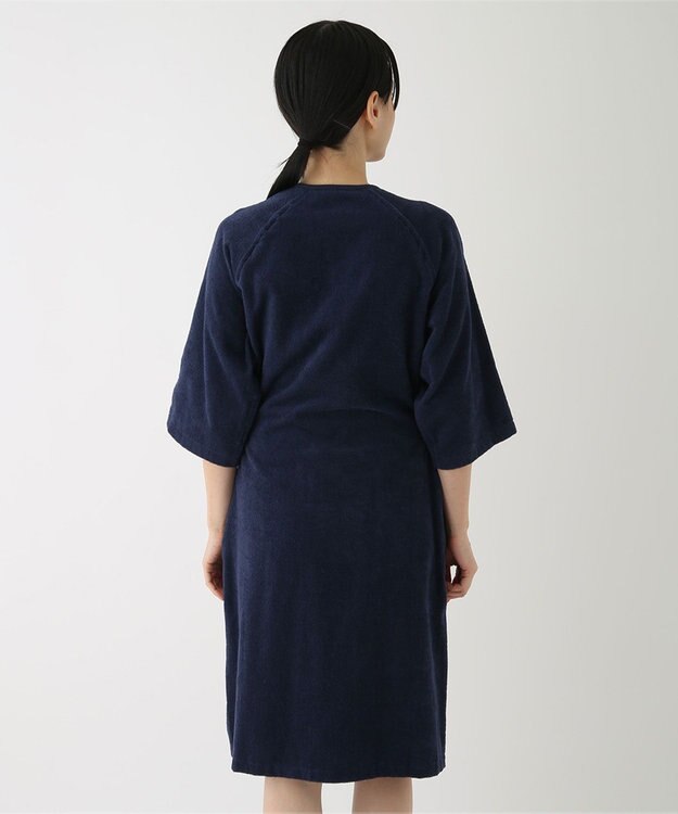 UCHINO エアリータッチ ラグランレディスローブ ダークブルー