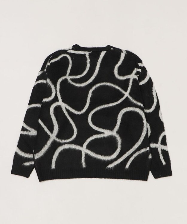 WEGO 【ユニセックス着用ITEM/MLサイズ展開】ファジーパターンプルオーバー ブラック