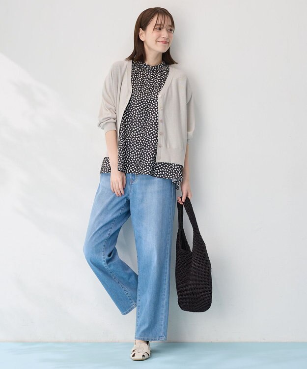 ANY L 【接触冷感/UVカット/抗菌防臭/手洗い可/アンチピリング】ファンクションカーディガン ライトグレー