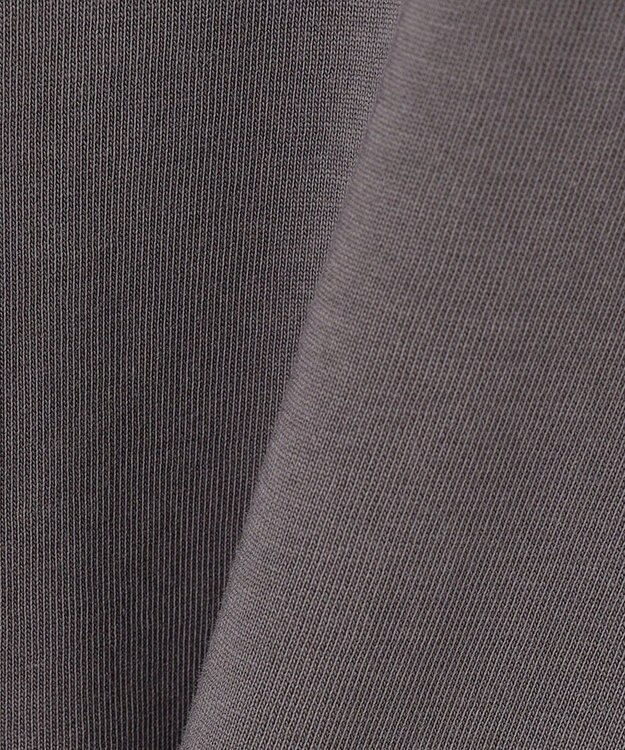 ANY L 【洗濯機可能】ペプラム チュニック丈トップス チャコール