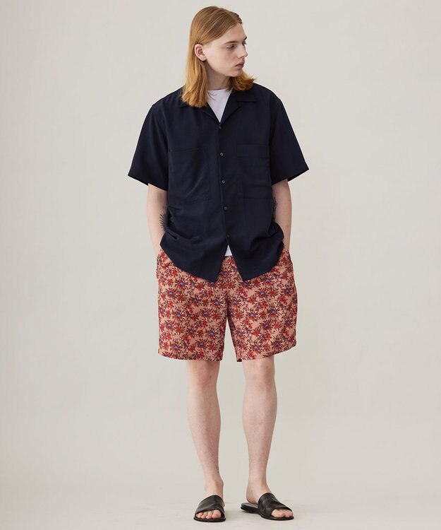 UNFILO MENS TORO TORO オープンカラーシャツ [24年春夏商品] 花柄赤