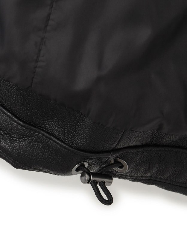 JOSEPH HOMME ライトゴートシュリンクレザー　ダウンベスト ブラック系