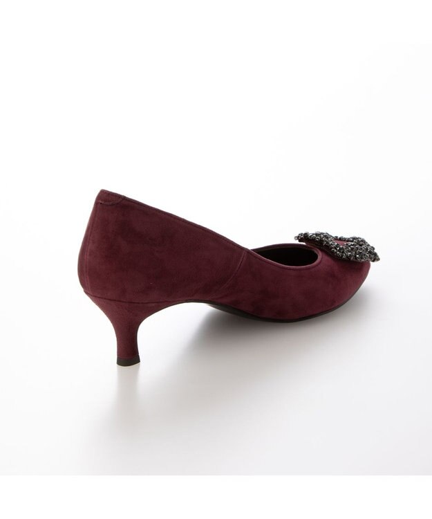 MODE ET JACOMO <MODE ET JACOMO>ビジューバックルパンプス ワインスエード