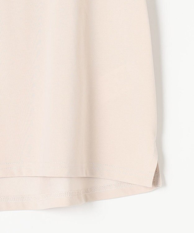 ANY L グリッタープリントロゴＴシャツ ベージュ