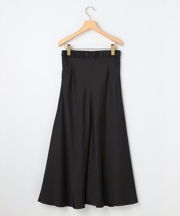 組曲 【WEB限定】サテンナロー スカート ブラック系