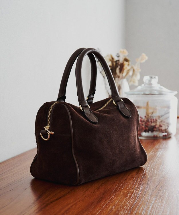 russet スエード2WAYミニボストンバッグ(CE-1570-WEB) D.Brown