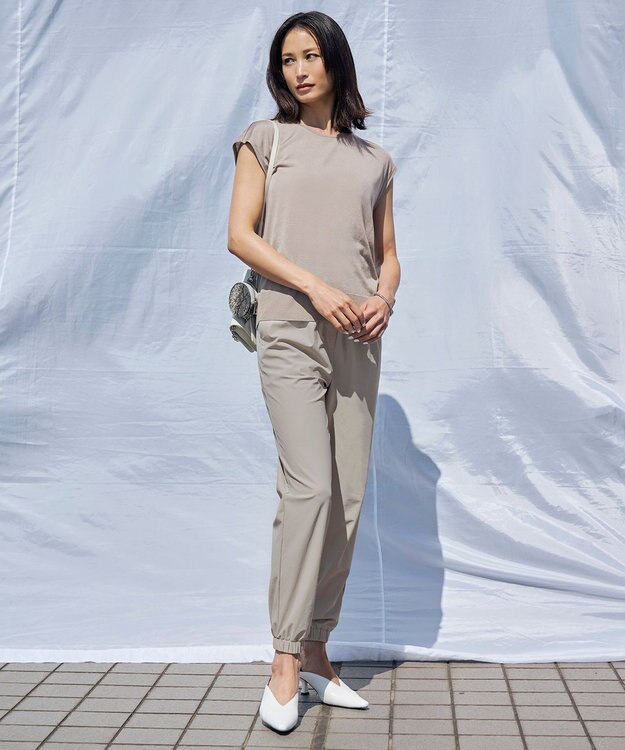 ICB 【洗える・接触冷感】アトラストリコット ジョグパンツ トープ系