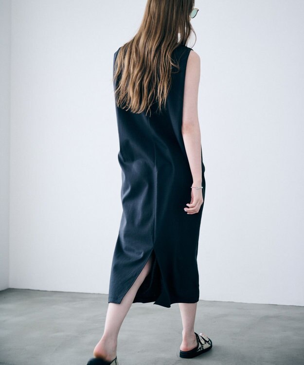 uncrave ダブルフェイスジャージー ワンピース スレート