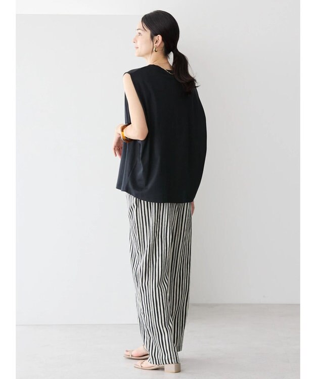 AMERICAN HOLIC 接触冷感ショルダータックノースリーブプルオーバー Black