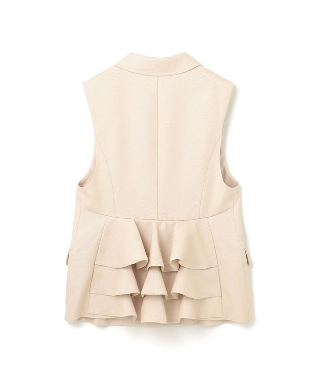 GRACE CONTINENTAL バックフリルベスト ベージュ