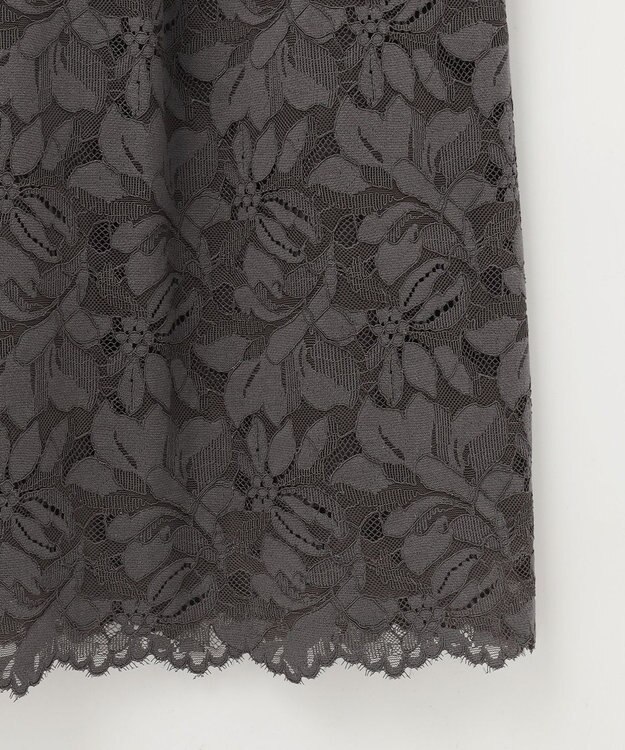 自由区 L 【洗える】フルールコードレース ワンピース スレート