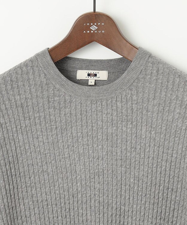 JOSEPH ABBOUD 【新色追加】チクチクしない SNOWYクルーネックニット ライトグレー系