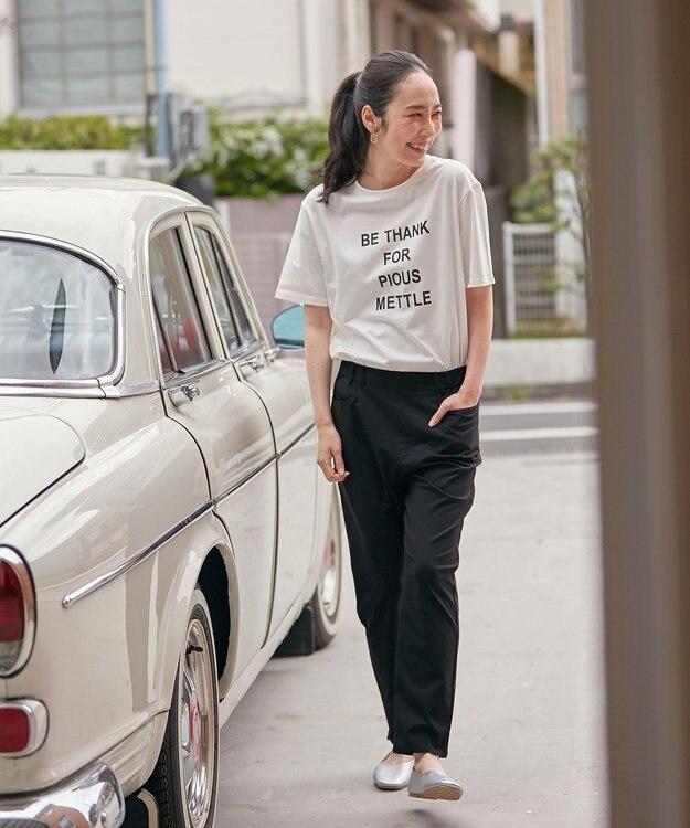 ANY L 【接触冷感/UVケア】アソートロゴ半袖Tシャツ オフ