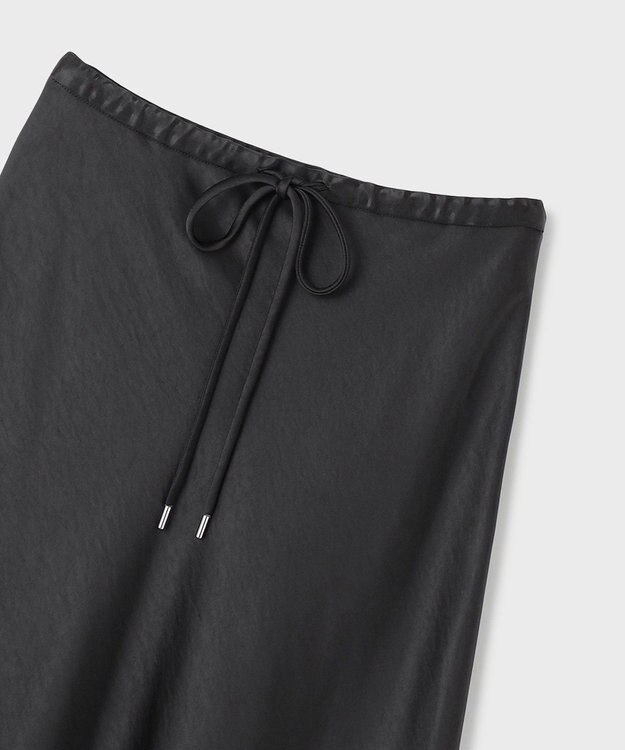 GRACE CONTINENTAL サテンストレッチイージースカート ブラック
