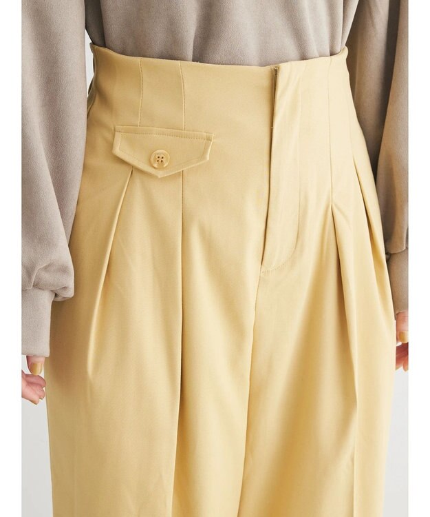 Green Parks ・Ｐｅｔｉｔ　Ｆｌｅｕｒ　ハイウエストワイドパンツ Yellow